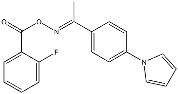 [(E)-1-(4-pyrrol-1-ylphenyl)ethylideneamino] 2-fluorobenzoate 구조식 이미지