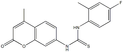 1-(4-fluoro-2-methylphenyl)-3-(4-methyl-2-oxochromen-7-yl)thiourea Structure