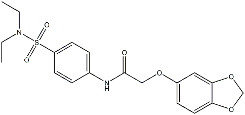 2-(1,3-benzodioxol-5-yloxy)-N-[4-(diethylsulfamoyl)phenyl]acetamide Structure