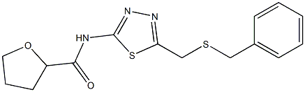 N-[5-(benzylsulfanylmethyl)-1,3,4-thiadiazol-2-yl]oxolane-2-carboxamide Structure