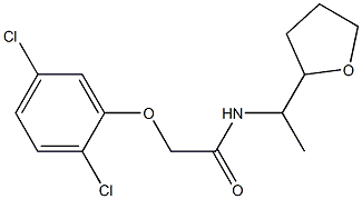 2-(2,5-dichlorophenoxy)-N-[1-(oxolan-2-yl)ethyl]acetamide 구조식 이미지