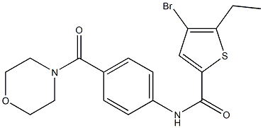 4-bromo-5-ethyl-N-[4-(morpholine-4-carbonyl)phenyl]thiophene-2-carboxamide Structure