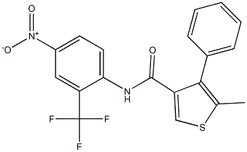 5-methyl-N-[4-nitro-2-(trifluoromethyl)phenyl]-4-phenylthiophene-3-carboxamide Structure