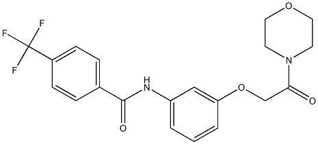 N-[3-(2-morpholin-4-yl-2-oxoethoxy)phenyl]-4-(trifluoromethyl)benzamide 구조식 이미지