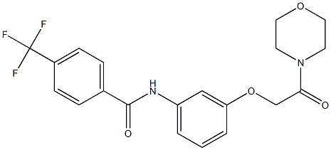 N-[3-(2-morpholin-4-yl-2-oxoethoxy)phenyl]-4-(trifluoromethyl)benzamide Structure