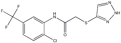 N-[2-chloro-5-(trifluoromethyl)phenyl]-2-(2H-triazol-4-ylsulfanyl)acetamide Structure