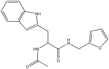 2-acetamido-N-(furan-2-ylmethyl)-3-(1H-indol-2-yl)propanamide Structure