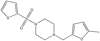 1-[(5-methylfuran-2-yl)methyl]-4-thiophen-2-ylsulfonylpiperazine 구조식 이미지