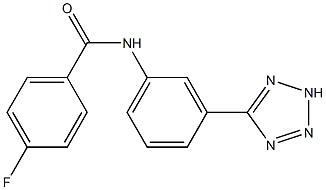4-fluoro-N-[3-(2H-tetrazol-5-yl)phenyl]benzamide 구조식 이미지
