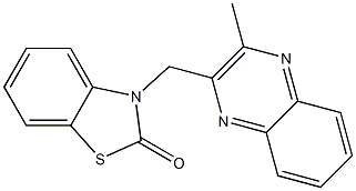 3-[(3-methylquinoxalin-2-yl)methyl]-1,3-benzothiazol-2-one 구조식 이미지