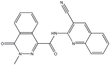 N-(3-cyanoquinolin-2-yl)-3-methyl-4-oxophthalazine-1-carboxamide 구조식 이미지