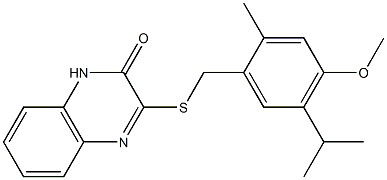 3-[(4-methoxy-2-methyl-5-propan-2-ylphenyl)methylsulfanyl]-1H-quinoxalin-2-one 구조식 이미지