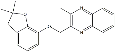 2-[(2,2-dimethyl-3H-1-benzofuran-7-yl)oxymethyl]-3-methylquinoxaline 구조식 이미지
