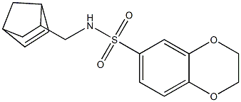 N-(5-bicyclo[2.2.1]hept-2-enylmethyl)-2,3-dihydro-1,4-benzodioxine-6-sulfonamide Structure