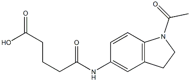 5-[(1-acetyl-2,3-dihydroindol-5-yl)amino]-5-oxopentanoic acid Structure