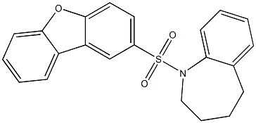 1-dibenzofuran-2-ylsulfonyl-2,3,4,5-tetrahydro-1-benzazepine 구조식 이미지