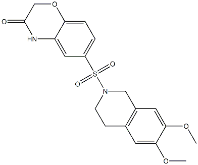 6-[(6,7-dimethoxy-3,4-dihydro-1H-isoquinolin-2-yl)sulfonyl]-4H-1,4-benzoxazin-3-one Structure