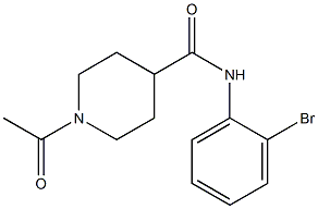 1-acetyl-N-(2-bromophenyl)piperidine-4-carboxamide Structure