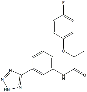 2-(4-fluorophenoxy)-N-[3-(2H-tetrazol-5-yl)phenyl]propanamide Structure