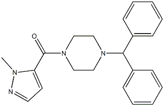 (4-benzhydrylpiperazin-1-yl)-(2-methylpyrazol-3-yl)methanone 구조식 이미지