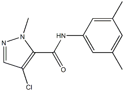 4-chloro-N-(3,5-dimethylphenyl)-2-methylpyrazole-3-carboxamide Structure