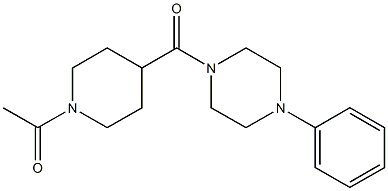 1-[4-(4-phenylpiperazine-1-carbonyl)piperidin-1-yl]ethanone Structure