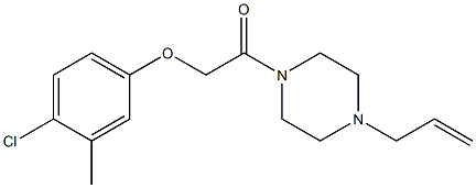 2-(4-chloro-3-methylphenoxy)-1-(4-prop-2-enylpiperazin-1-yl)ethanone Structure