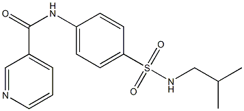 N-[4-(2-methylpropylsulfamoyl)phenyl]pyridine-3-carboxamide 구조식 이미지