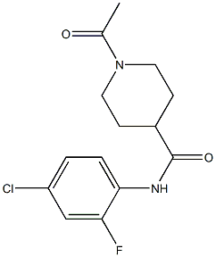 1-acetyl-N-(4-chloro-2-fluorophenyl)piperidine-4-carboxamide 구조식 이미지