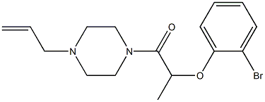 2-(2-bromophenoxy)-1-(4-prop-2-enylpiperazin-1-yl)propan-1-one 구조식 이미지