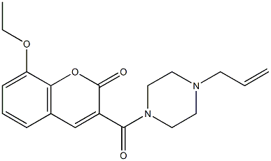 8-ethoxy-3-(4-prop-2-enylpiperazine-1-carbonyl)chromen-2-one 구조식 이미지