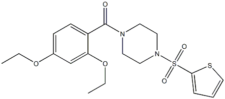 (2,4-diethoxyphenyl)-(4-thiophen-2-ylsulfonylpiperazin-1-yl)methanone 구조식 이미지