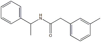 2-(3-methylphenyl)-N-(1-phenylethyl)acetamide Structure