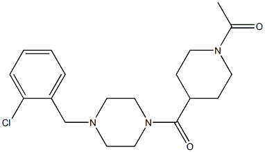 1-[4-[4-[(2-chlorophenyl)methyl]piperazine-1-carbonyl]piperidin-1-yl]ethanone Structure