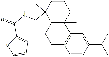 N-[(1,4a-dimethyl-6-propan-2-yl-2,3,4,9,10,10a-hexahydrophenanthren-1-yl)methyl]thiophene-2-carboxamide 구조식 이미지