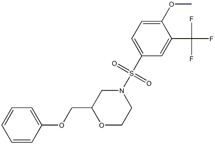 4-[4-methoxy-3-(trifluoromethyl)phenyl]sulfonyl-2-(phenoxymethyl)morpholine 구조식 이미지
