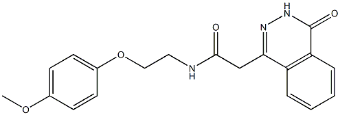 N-[2-(4-methoxyphenoxy)ethyl]-2-(4-oxo-3H-phthalazin-1-yl)acetamide 구조식 이미지