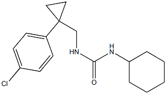 1-[[1-(4-chlorophenyl)cyclopropyl]methyl]-3-cyclohexylurea 구조식 이미지