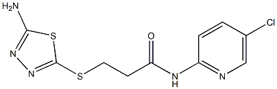 3-[(5-amino-1,3,4-thiadiazol-2-yl)sulfanyl]-N-(5-chloropyridin-2-yl)propanamide Structure