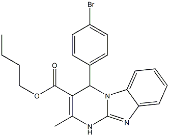 butyl 4-(4-bromophenyl)-2-methyl-1,4-dihydropyrimido[1,2-a]benzimidazole-3-carboxylate 구조식 이미지