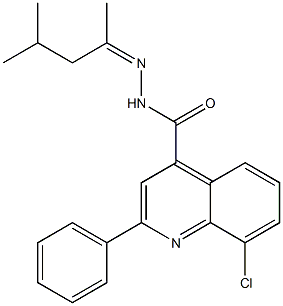 8-chloro-N-[(Z)-4-methylpentan-2-ylideneamino]-2-phenylquinoline-4-carboxamide 구조식 이미지