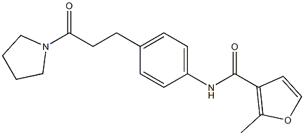 2-methyl-N-[4-(3-oxo-3-pyrrolidin-1-ylpropyl)phenyl]furan-3-carboxamide 구조식 이미지