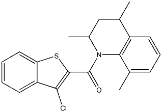 (3-chloro-1-benzothiophen-2-yl)-(2,4,8-trimethyl-3,4-dihydro-2H-quinolin-1-yl)methanone Structure