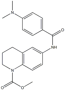 methyl 6-[[4-(dimethylamino)benzoyl]amino]-3,4-dihydro-2H-quinoline-1-carboxylate Structure
