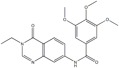 N-(3-ethyl-4-oxoquinazolin-7-yl)-3,4,5-trimethoxybenzamide Structure