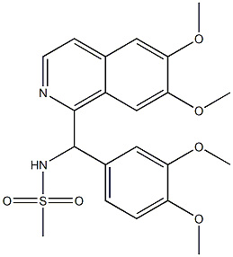 N-[(6,7-dimethoxyisoquinolin-1-yl)-(3,4-dimethoxyphenyl)methyl]methanesulfonamide Structure
