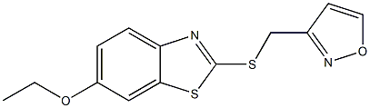 3-[(6-ethoxy-1,3-benzothiazol-2-yl)sulfanylmethyl]-1,2-oxazole 구조식 이미지