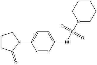 N-[4-(2-oxopyrrolidin-1-yl)phenyl]piperidine-1-sulfonamide 구조식 이미지