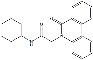 N-cyclohexyl-2-(6-oxophenanthridin-5-yl)acetamide Structure