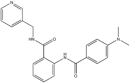 2-[[4-(dimethylamino)benzoyl]amino]-N-(pyridin-3-ylmethyl)benzamide 구조식 이미지